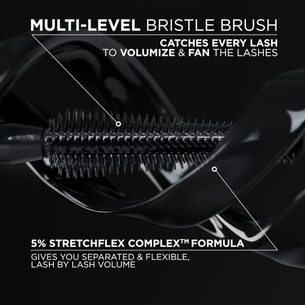 ⁦L’Oréal Paris Voluminous Panorama Mascara, Volumizing and Lengthening Mascara, Washable Longwear and Smudge Resistant Make Up, Blackest Black, 0.33 Fl Oz⁩ - الصورة ⁦5⁩