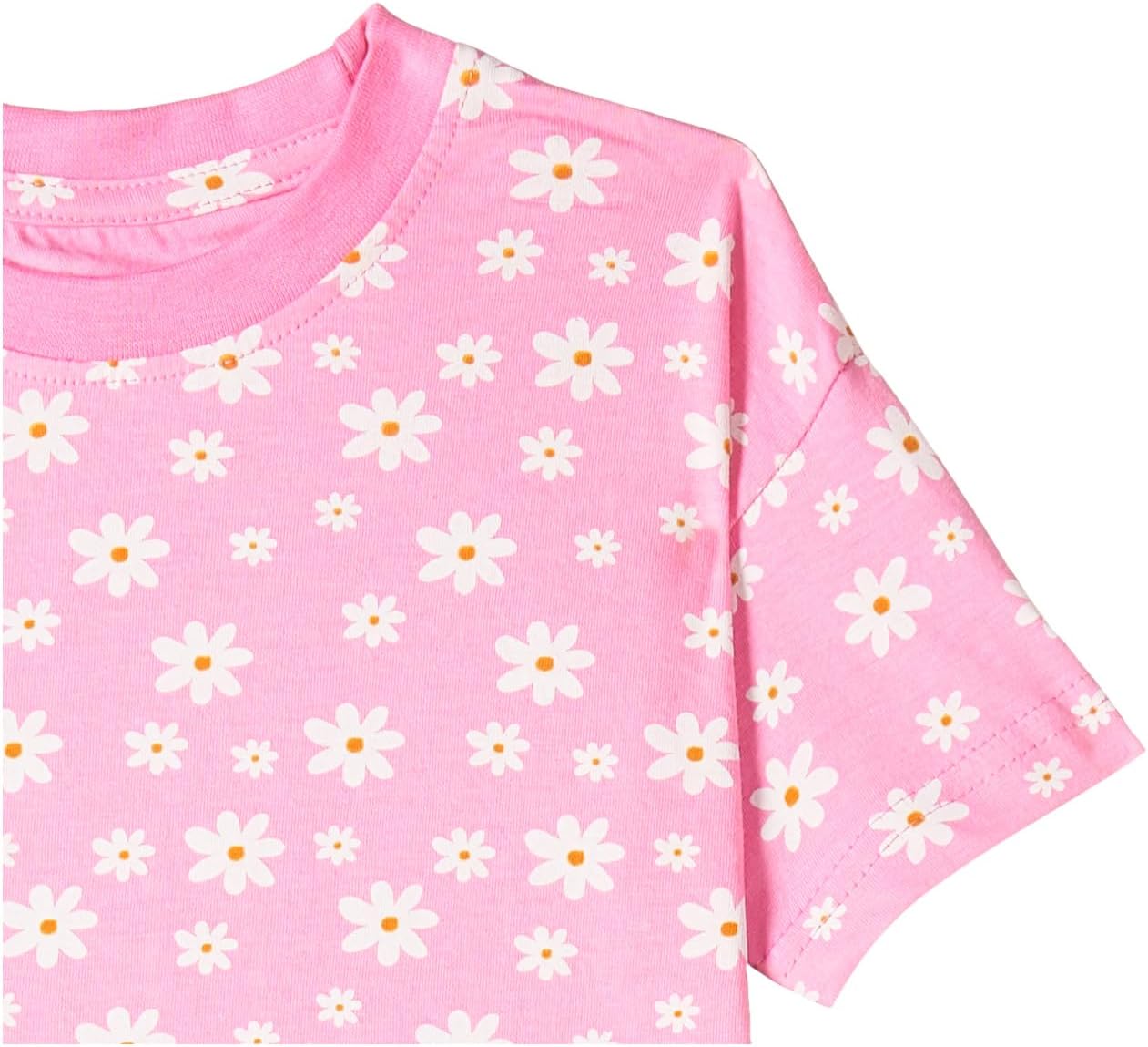 T2F Girls Cotton Printed Oversized Fit Crop Top and Pant Pajama Set 4 T2F Girls Cotton Printed Oversized Fit Crop Top and Pant Pajama Set - الصورة 4