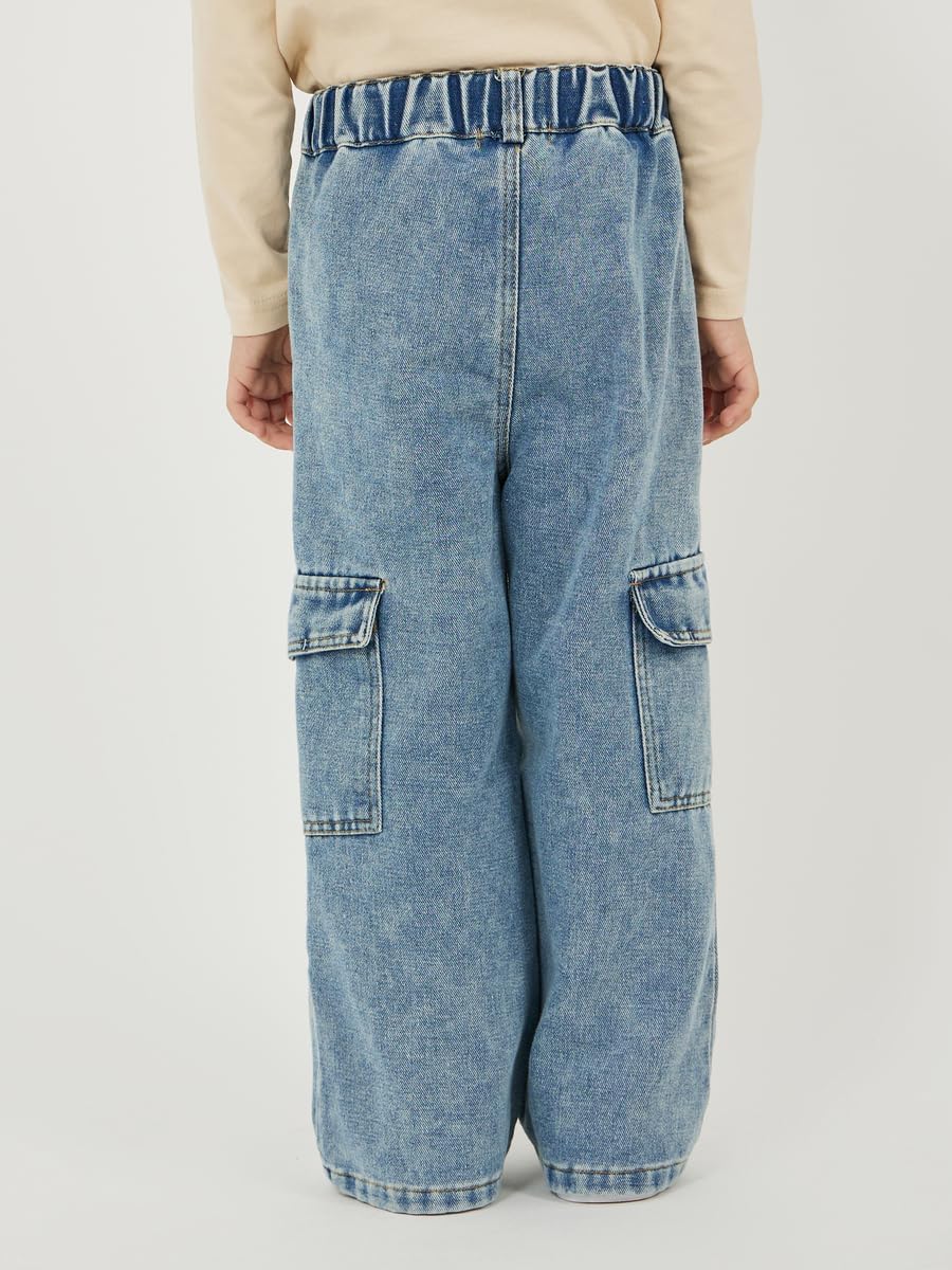 Styli Girls Straight Fit Jeans With Cargo Pocket Detail 5 Styli Girls Straight Fit Jeans With Cargo Pocket Detail - الصورة 5