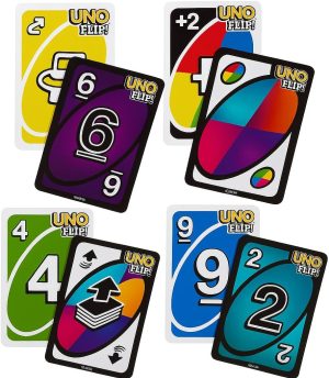 UNO FLIP! Card Game – Double-Sided Deck with Exciting New Action Cards – Family Party Game for 2-10 Players, Ages 7+, Mattel Official Edition