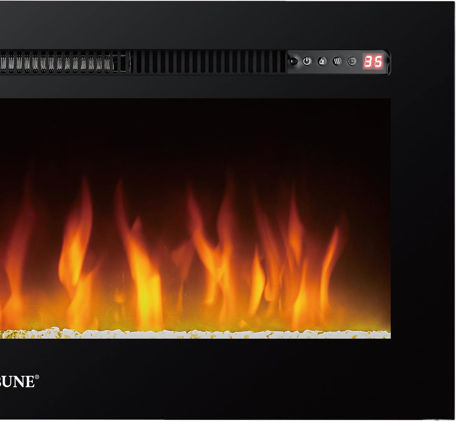 Decorative Heater with LED Display, Bluetooth and Speaker, Air Heating 2000 Watts RE-7-057 2 Decorative Heater with LED Display, Bluetooth and Speaker, Air Heating 2000 Watts RE-7-057 - الصورة 2