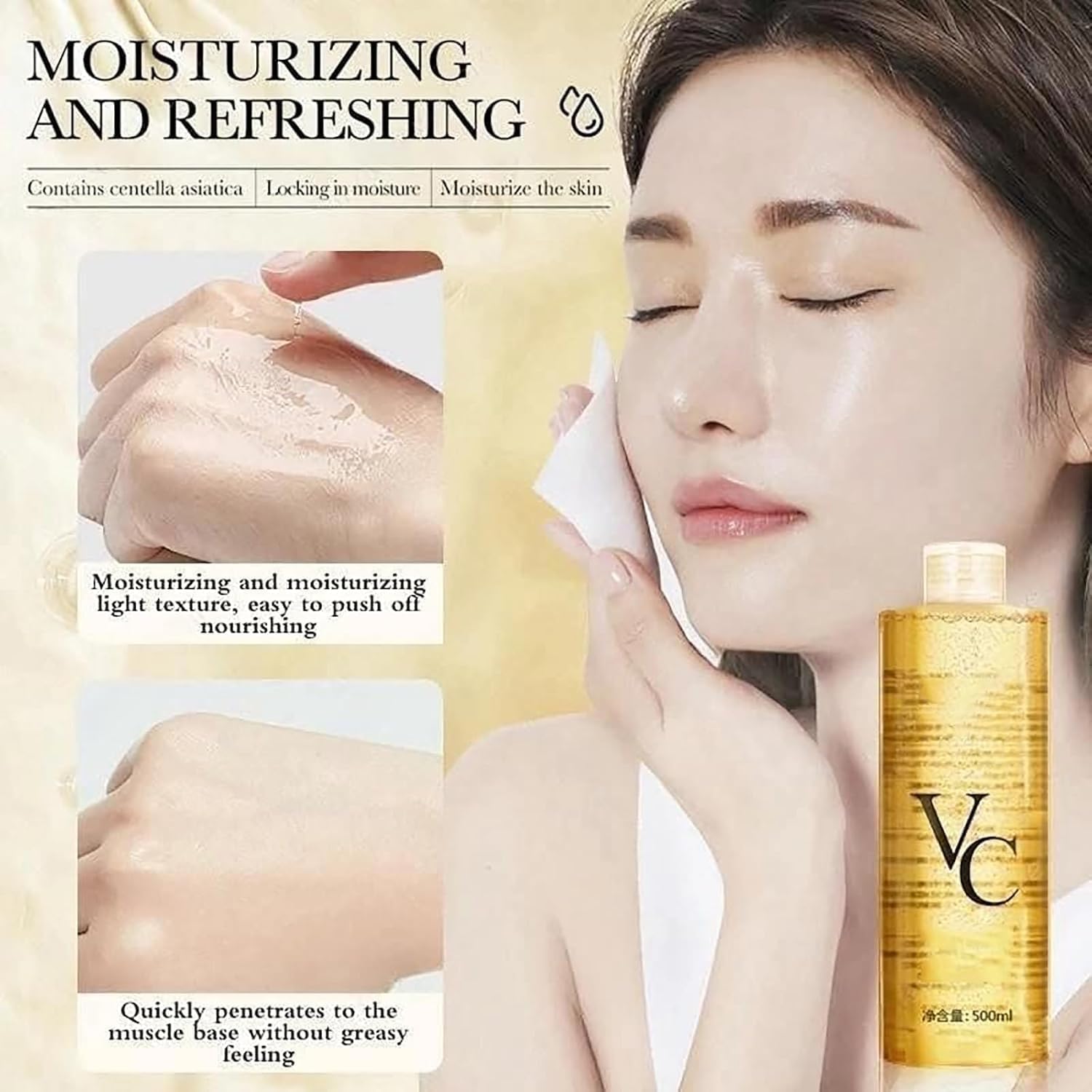 Vc Toner Intensive Brightening, Vitamin C Moisturizing Toner, Vc Toners, Refreshing Texture Easy To Absorb Leaving Skin Hydrated And Shiny (1PC) 3 Vc Toner Intensive Brightening, Vitamin C Moisturizing Toner, Vc Toners, Refreshing Texture Easy To Absorb Leaving Skin Hydrated And Shiny (1PC) - الصورة 3