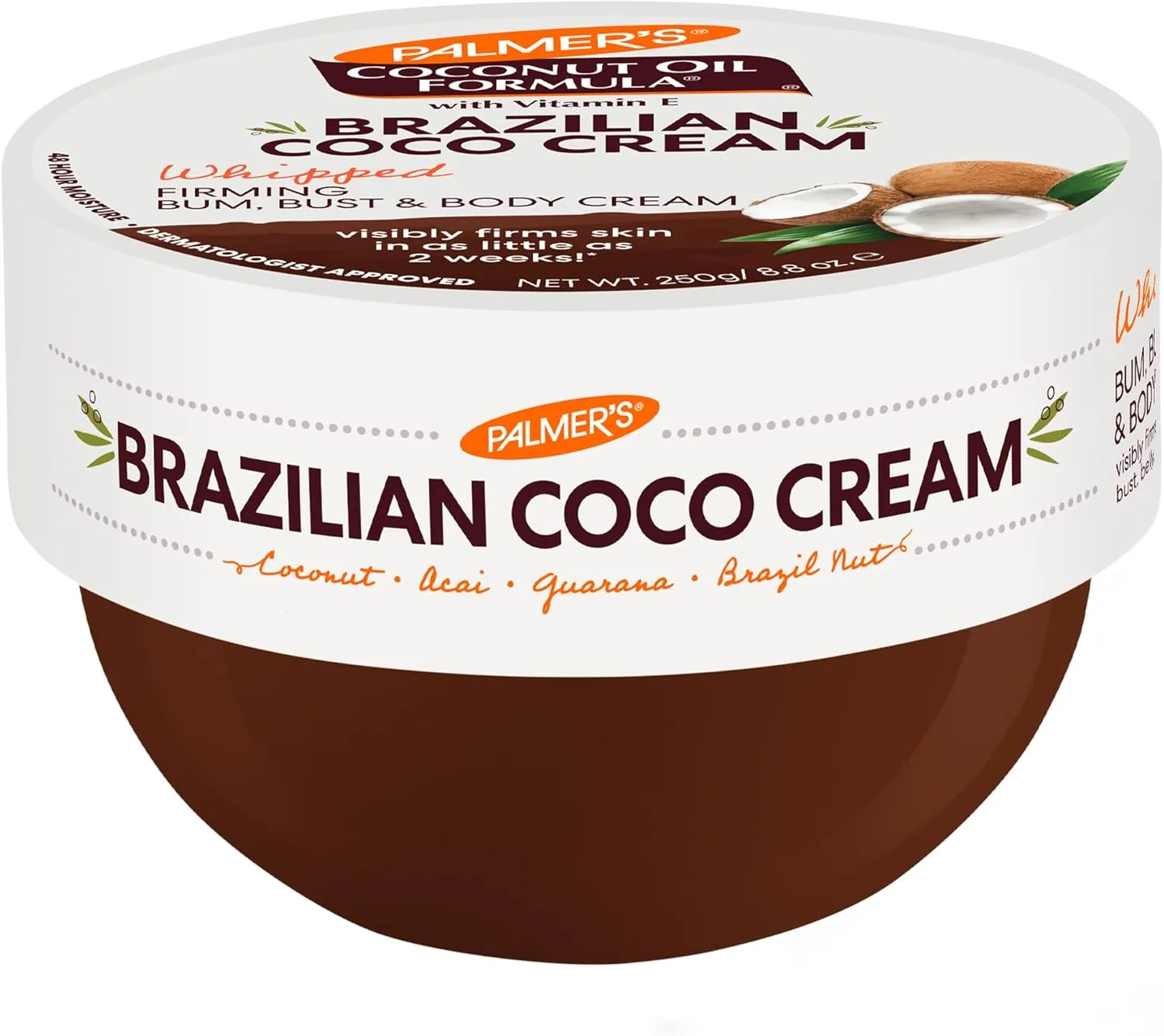 Palmer's Coconut Oil Formula Brazilian Coco Cream with Vitamin E, 8.8 Fl Oz, Whipped Bum, Bust & Body Cream, Helps with Skin Tightening & Firming 11 Palmer's Coconut Oil Formula Brazilian Coco Cream with Vitamin E, 8.8 Fl Oz, Whipped Bum, Bust & Body Cream, Helps with Skin Tightening & Firming