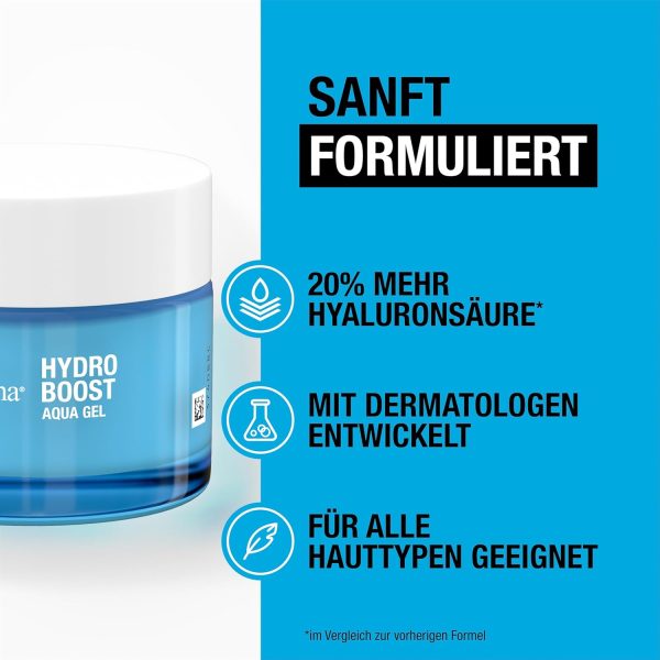 ⁦Neutrogena Hydro Boost Face Cream Aqua Gel with Hyaluronic Oil Free for Normal and Combination Skin 50 ml.⁩ - الصورة ⁦6⁩