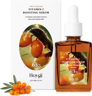 Vitamin C Booster Serum, with Hyaluronic Acid, Vitamin C Serum Face, Anti-Wrinkle Serum, Repairs the Skin Barrier, Helps Eliminate Dark Spots and Uneven Skin Tone
