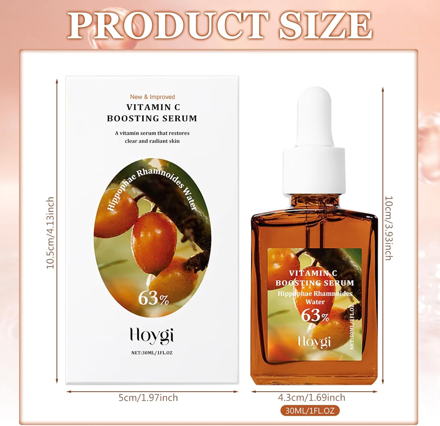 Vitamin C Booster Serum, with Hyaluronic Acid, Vitamin C Serum Face, Anti-Wrinkle Serum, Repairs the Skin Barrier, Helps Eliminate Dark Spots and Uneven Skin Tone 2 Vitamin C Booster Serum, with Hyaluronic Acid, Vitamin C Serum Face, Anti-Wrinkle Serum, Repairs the Skin Barrier, Helps Eliminate Dark Spots and Uneven Skin Tone - الصورة 2