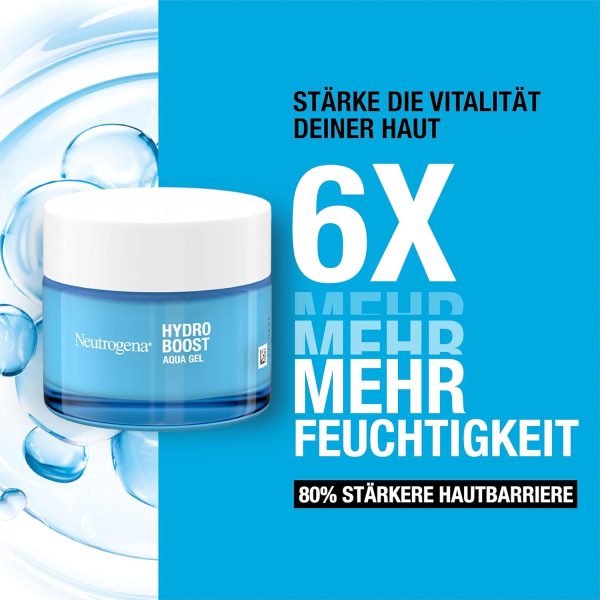 ⁦Neutrogena Hydro Boost Face Cream Aqua Gel with Hyaluronic Oil Free for Normal and Combination Skin 50 ml.⁩ - الصورة ⁦2⁩