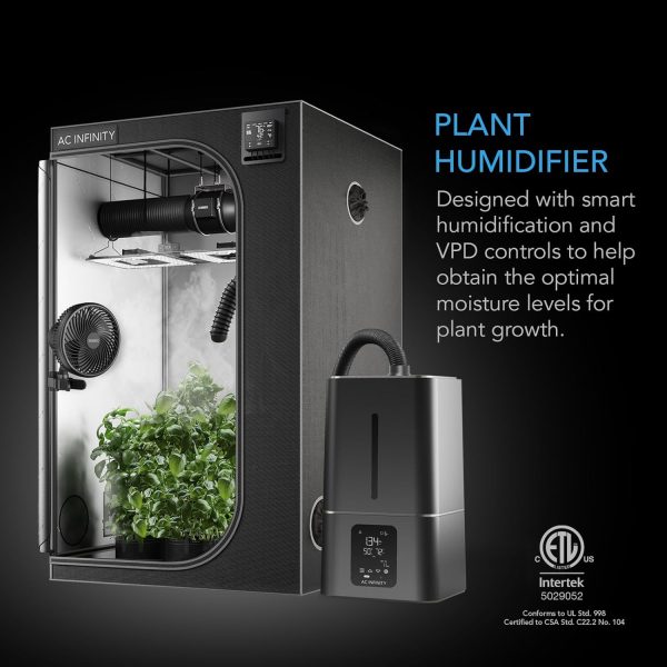 ⁦AC Infinity CLOUDFORGE T7, Plant Humidifier 15L with Onboard Smart Controller, Humidity Balance Programming, Commercial Grade Indoor Room Humidifier for Plants in Grow Tents, Grow Rooms, Greenhouses⁩ - الصورة ⁦2⁩