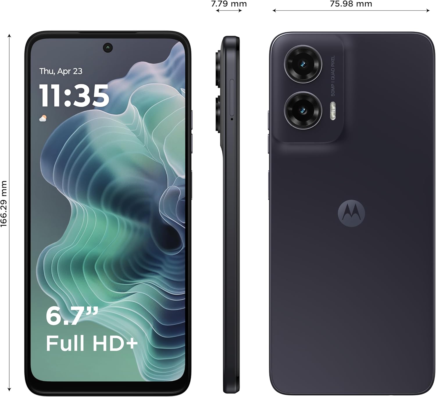 موتورولا G35 5G، ذاكرة RAM 8+8GB، شريحة اتصال PSIM، روم 128GB، يونيسوك T760، شاشة POLED 6.7 انش 120Hz، اندرويد 14، اسود 8 موتورولا G35 5G، ذاكرة RAM 8+8GB، شريحة اتصال PSIM، روم 128GB، يونيسوك T760، شاشة POLED 6.7 انش 120Hz، اندرويد 14، اسود - الصورة 8