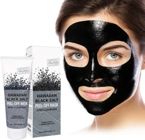 NOVOLAN Black Salt Facial Mask Deep Cleansing Peel-Off Mask 120ml, Detoxifies & Purifies, Clears Clogged Pores, Exfoliates Dead Skin Cells, Reduces Excess Oil, Enhances Absorption of Skincare Products