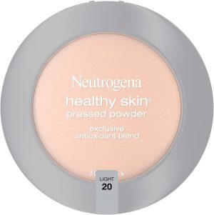 Neutrogena Healthy Skin Pressed Makeup Powder Compact with Antioxidants & Pro Vitamin B5, Evens Skin Tone, Minimizes Shine & Conditions Skin, Light 20,.34 oz