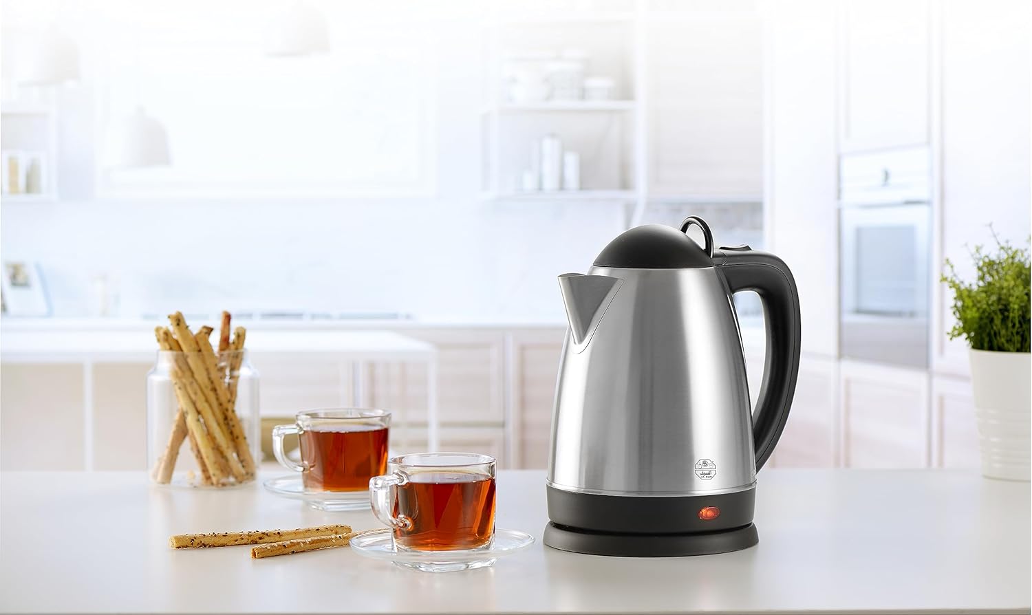 ALSAIF 1.8Liter2200W Electric Cordless Kettle Stainless Steel Body, Stainless Steel 91613/18 2 Years warranty 4 ALSAIF 1.8Liter2200W Electric Cordless Kettle Stainless Steel Body, Stainless Steel 91613/18 2 Years warranty - الصورة 4