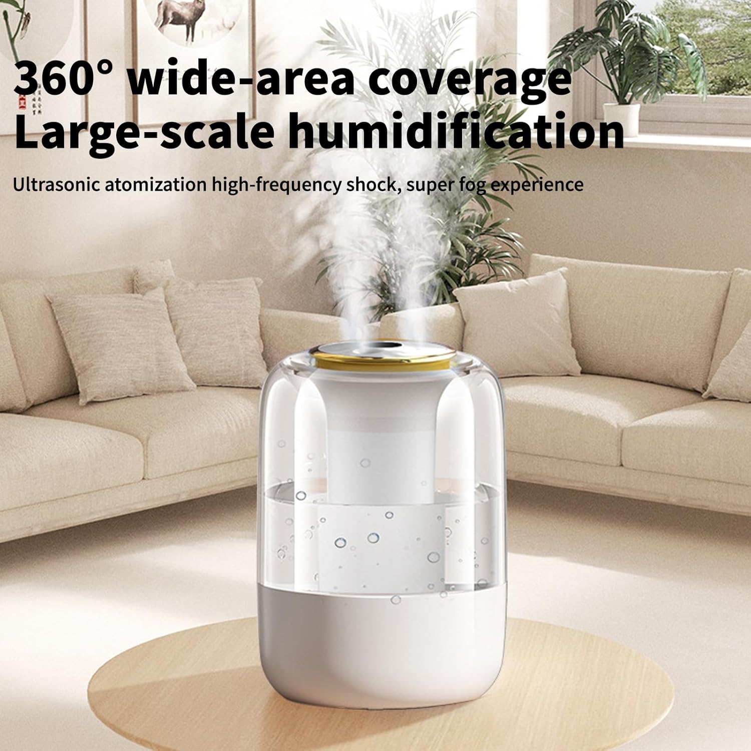 Lukione 2L Humidifiers for Bedroom with Night Light, Cool Mist Humidifier for Home, Quiet Operation with 360° Rotation- 2 Filter Sponge, USB Plug,for Home, Office, for 20-40 ㎡ 8 Lukione 2L Humidifiers for Bedroom with Night Light, Cool Mist Humidifier for Home, Quiet Operation with 360° Rotation- 2 Filter Sponge, USB Plug,for Home, Office, for 20-40 ㎡ - الصورة 8
