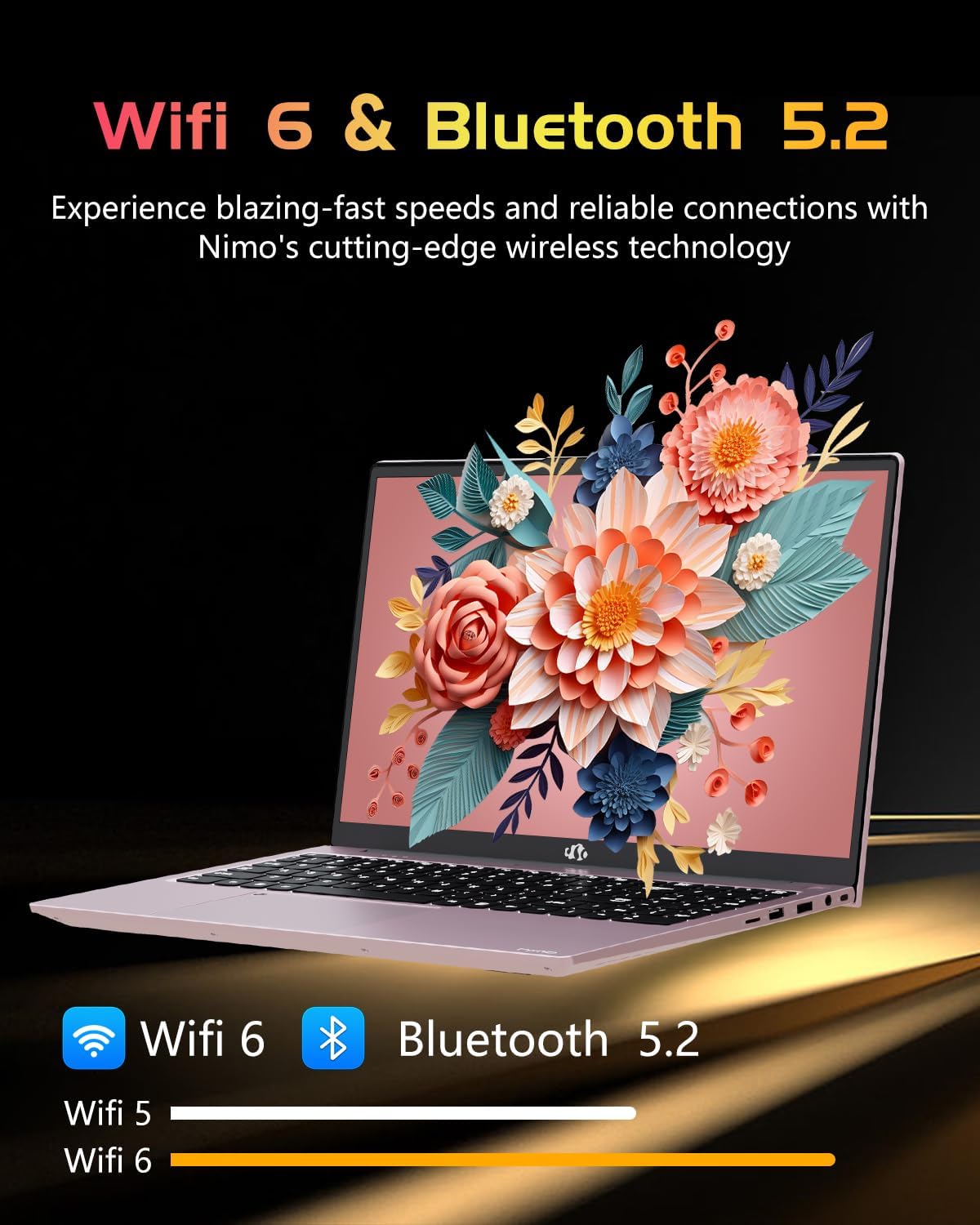 NIMO 15.6" IPS FHD-Student-Laptop, Intel Pentium Quad Core N100 16GB RAM 512GB SSD (Beat i3-1115G4, Up to 3.4GHz) Computer with Backlit Keyboard Fingerprint GaN Type C WiFi 6 BT5.2 Win 11 6 NIMO 15.6" IPS FHD-Student-Laptop, Intel Pentium Quad Core N100 16GB RAM 512GB SSD (Beat i3-1115G4, Up to 3.4GHz) Computer with Backlit Keyboard Fingerprint GaN Type C WiFi 6 BT5.2 Win 11 - الصورة 6