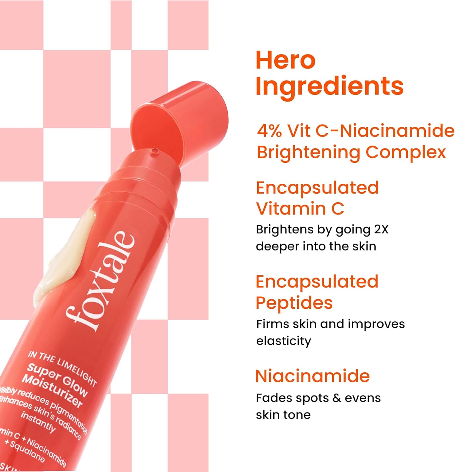 FoxTale Super Glow Moisturizer Cream With Nano Vitamin C | Niacinamide | Encapsulated Peptides Bright Skin From 1St Use | Goes 2X Deeper | For All Skin Types | Men & Women - 50Ml (Pack Of 2) 3 FoxTale Super Glow Moisturizer Cream With Nano Vitamin C | Niacinamide | Encapsulated Peptides Bright Skin From 1St Use | Goes 2X Deeper | For All Skin Types | Men & Women - 50Ml (Pack Of 2) - الصورة 3