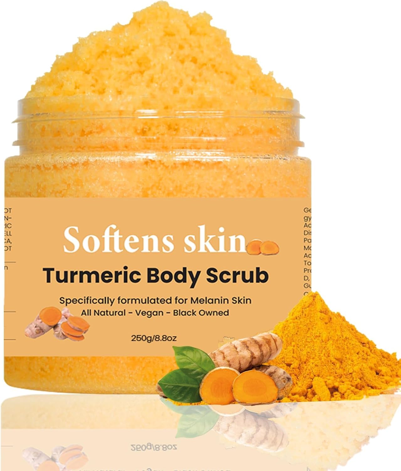 NALACAL Turmeric Exfoliating Body Scrub – Vitamin C Infused Scrub for Deep Cleansing, Removing Dead Skin, and Fading Dark Spots – Face and Body Exfoliator for Women and Men, 250g 1 NALACAL Turmeric Exfoliating Body Scrub – Vitamin C Infused Scrub for Deep Cleansing, Removing Dead Skin, and Fading Dark Spots – Face and Body Exfoliator for Women and Men, 250g