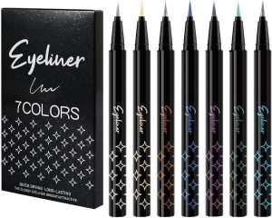 Azonee Eye Liner Pen Set, Eye Shadow Pencil Pearl Eye Liner Kit, Sparkle Shimmer Colored Eyeliner Pen, High-Color Long-Lasting Waterproof Eyeshadow Set