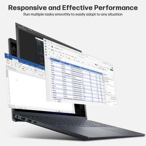 ⁦Dell Inspiron 15.6" Touchscreen Laptop, 13th Gen Intel Core i5-1334U, 64GB RAM 2TB SSD, Windows 11 Pro, USB-C HDMI, Lifetime Office Lightweight Student & Business Laptop Computer, w/Mytrix Accessory⁩ - الصورة ⁦3⁩