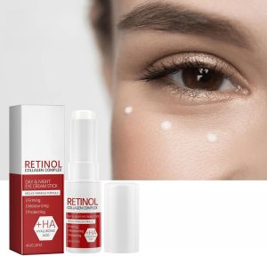 NOVOLAN Retinol Day & Night Eye Cream Stick 4g Dual-Action Eye Care, Diminishes Fine Lines and Wrinkles, Reduces Under-Eye Bags and Puffiness, Fades Dark Circles, Deep Hydration and Moisture