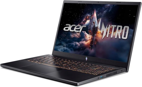 ⁦Acer Nitro V ANV15 Gaming Laptop AMD Ryzen 7-7735HS Octa Core Upto 4.75GHz/16GB DDR5/512GB SSD/6GB NVIDIA®GeForce®RTX 3050/15.6" FHD IPS 165Hz/W11/WiFi-6/Backlit KB/Obsidian Black⁩ - الصورة ⁦7⁩