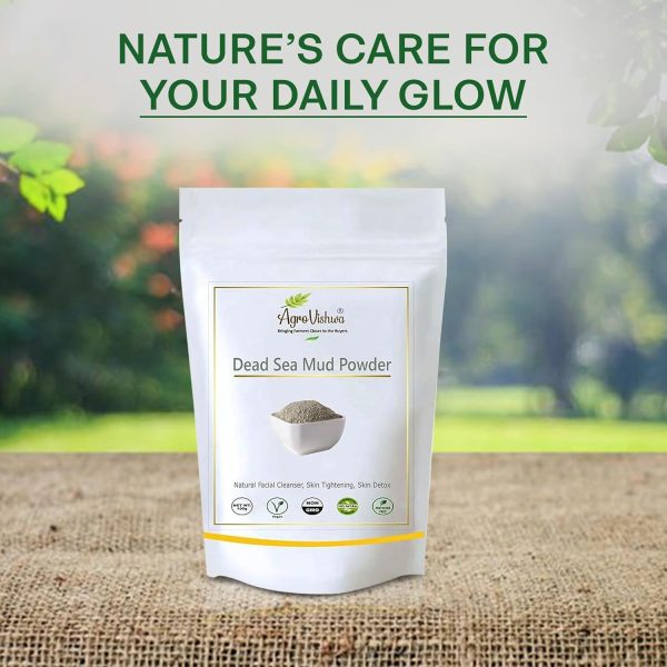 ⁦Agrovishwa 100% Natural Dead Sea Mud Powder For Face, Body & Hair powder - 100g⁩ - الصورة ⁦7⁩