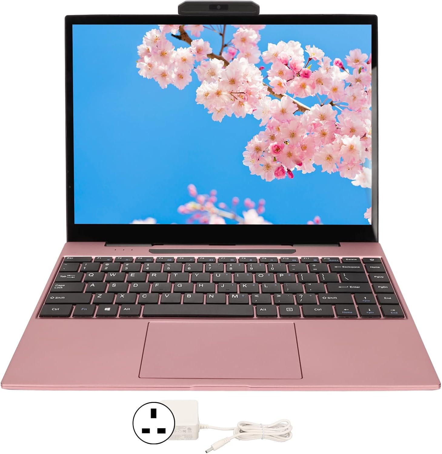 Pink Laptop, 100‑240V Aluminum Alloy IPS Display Laptop Computer Quad Core CPU for Home (8+128GB UK Plug) 6 Pink Laptop, 100‑240V Aluminum Alloy IPS Display Laptop Computer Quad Core CPU for Home (8+128GB UK Plug) - الصورة 6