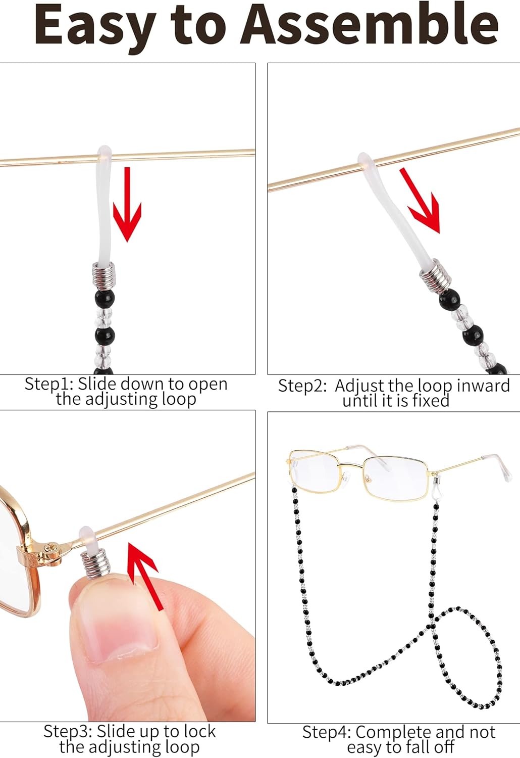 KASTWAVE 100 Days of School Old Lady Cosplay Set, Kids 100 Days of School Grandma Wigs, With Wig, Glasses, Faux Pearl Necklace, Bracelet, Inflatable Canes, Kerchief (7 Pieces) 5 KASTWAVE 100 Days of School Old Lady Cosplay Set, Kids 100 Days of School Grandma Wigs, With Wig, Glasses, Faux Pearl Necklace, Bracelet, Inflatable Canes, Kerchief (7 Pieces) - الصورة 5