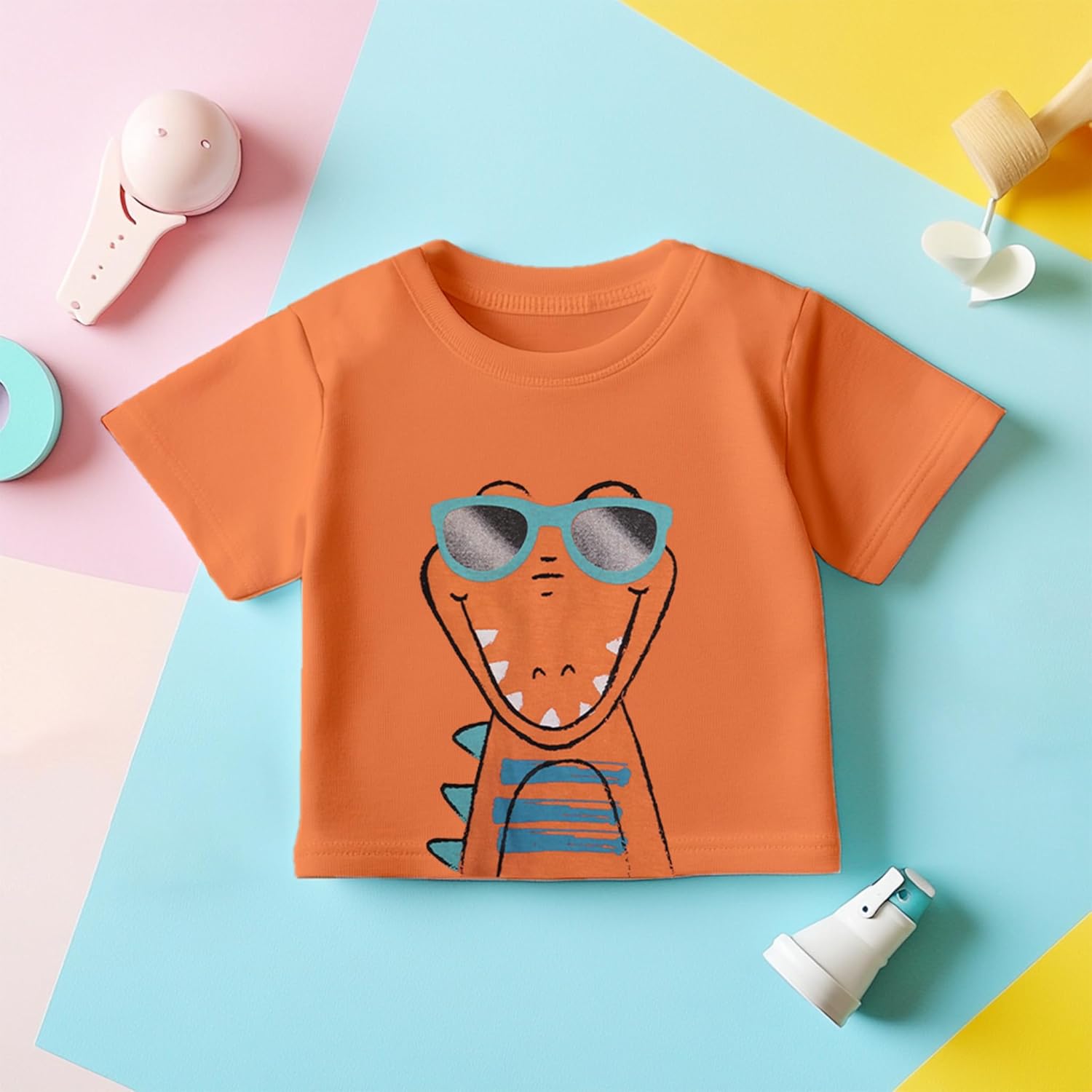 LUAY 100% Organic Cotton Baby Boy & Girls Clothing Set Short Sleeve Kids Clothes Boys & Girls Toddler Short Set Cute Animal Print Combo Pack Of 2 Top and Shorts Outfit For New born 7 LUAY 100% Organic Cotton Baby Boy & Girls Clothing Set Short Sleeve Kids Clothes Boys & Girls Toddler Short Set Cute Animal Print Combo Pack Of 2 Top and Shorts Outfit For New born - الصورة 7