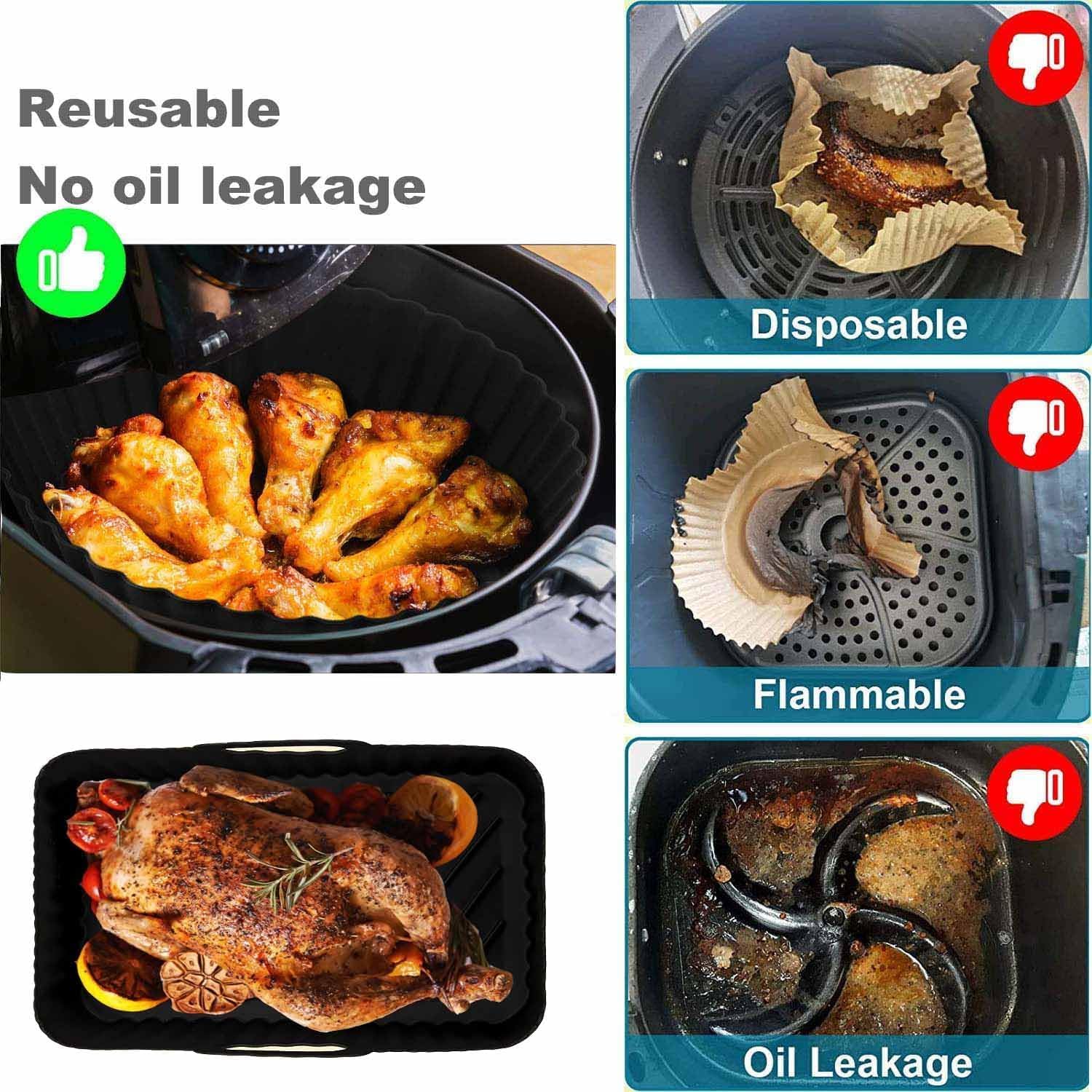 بطانات سلة مقلاة هوائية غير لاصقة من اديتيو لنينجا SL400UK AF300UK AF400UK AF400UK ، بطانات سيليكون قابلة لاعادة الاستخدام لنينجا فودي 6 بطانات سلة مقلاة هوائية غير لاصقة من اديتيو لنينجا SL400UK AF300UK AF400UK AF400UK ، بطانات سيليكون قابلة لاعادة الاستخدام لنينجا فودي - الصورة 6