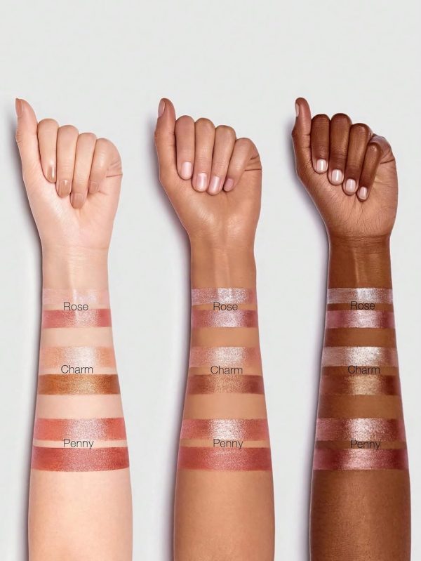 ⁦SHEGLAM Insta-Eyes Dual Tone Shadow Stick Gradient Two-Tone Glitter Eyeshadow Stick Rose Pearlescent Shimmer One Step Easy To Use Smooth Blendable Eyeshadow-Rosé⁩ - الصورة ⁦5⁩