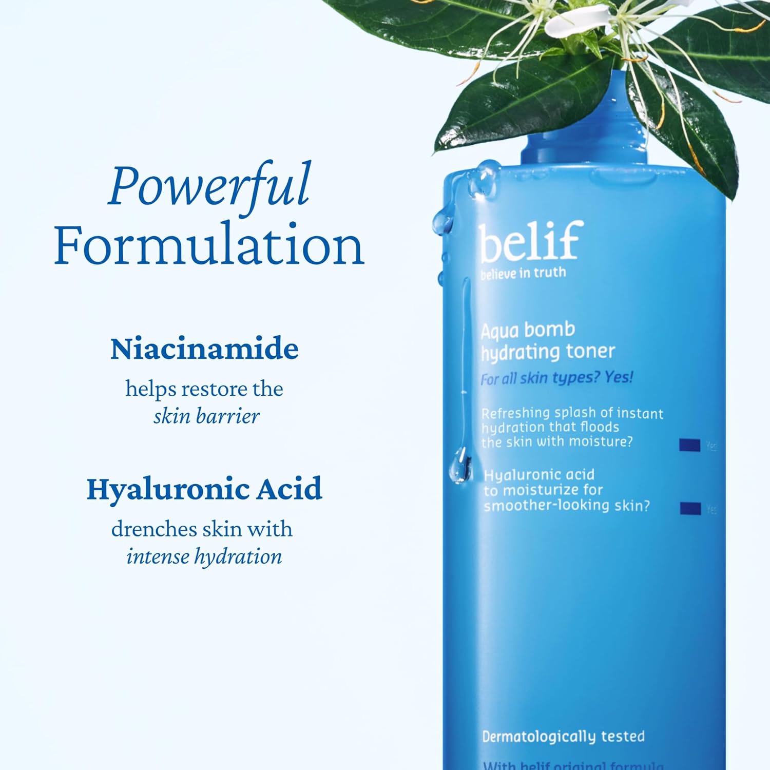 belif Aqua Bomb Hydrating Toner with Hyaluronic Acid, Lightweight Moisturizing Water Facial Toner, Good for Dry Skin and Uneven Texture, For Normal, Dry, Combination, Oily Skin, Korean Skin Care 2 belif Aqua Bomb Hydrating Toner with Hyaluronic Acid, Lightweight Moisturizing Water Facial Toner, Good for Dry Skin and Uneven Texture, For Normal, Dry, Combination, Oily Skin, Korean Skin Care - الصورة 2