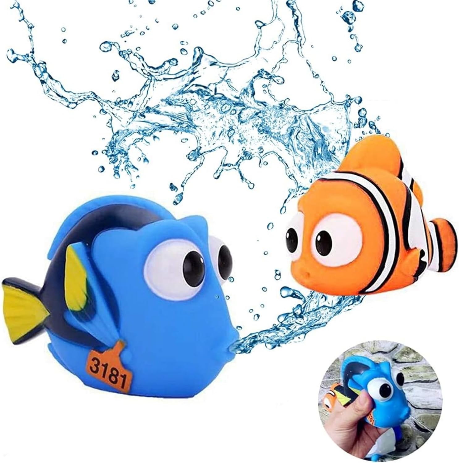 Andanna 8pcs Multicolor Sea Life Baby Bath Toys, Ages 6-18 Months, PVC Material, Squirting Water Toys for Kids Bathtub & Pool, Includes Turtle, Dory, Shark & More 2 Andanna 8pcs Multicolor Sea Life Baby Bath Toys, Ages 6-18 Months, PVC Material, Squirting Water Toys for Kids Bathtub & Pool, Includes Turtle, Dory, Shark & More - الصورة 2