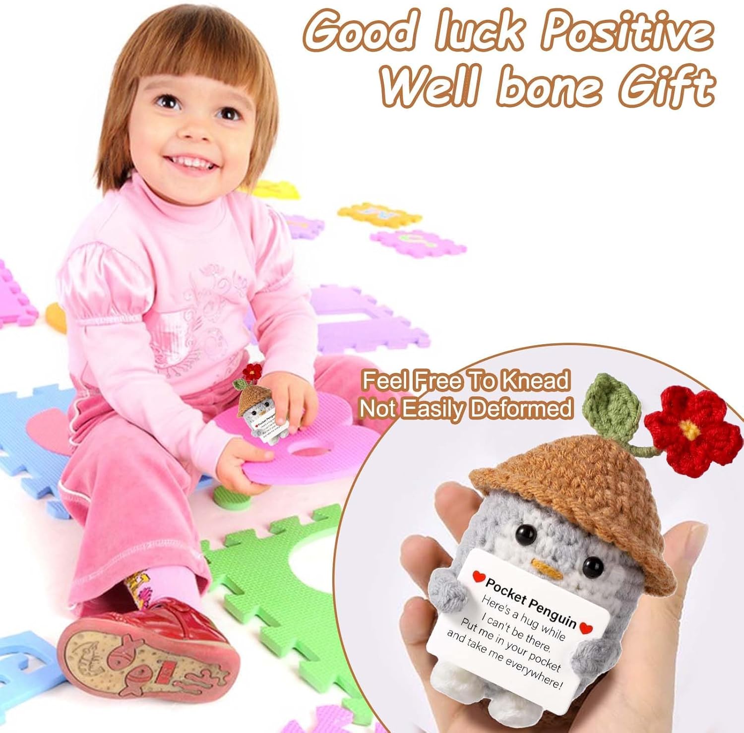 Positive Penguin Pocket, Penguin Emotional Support Plush, Mini Funny Positive Penguins Crochet Doll Pocket Hug Penguins Emotional Support Plush Good Luck Gift Birthday Christmas Decoration 6 Positive Penguin Pocket, Penguin Emotional Support Plush, Mini Funny Positive Penguins Crochet Doll Pocket Hug Penguins Emotional Support Plush Good Luck Gift Birthday Christmas Decoration - الصورة 6