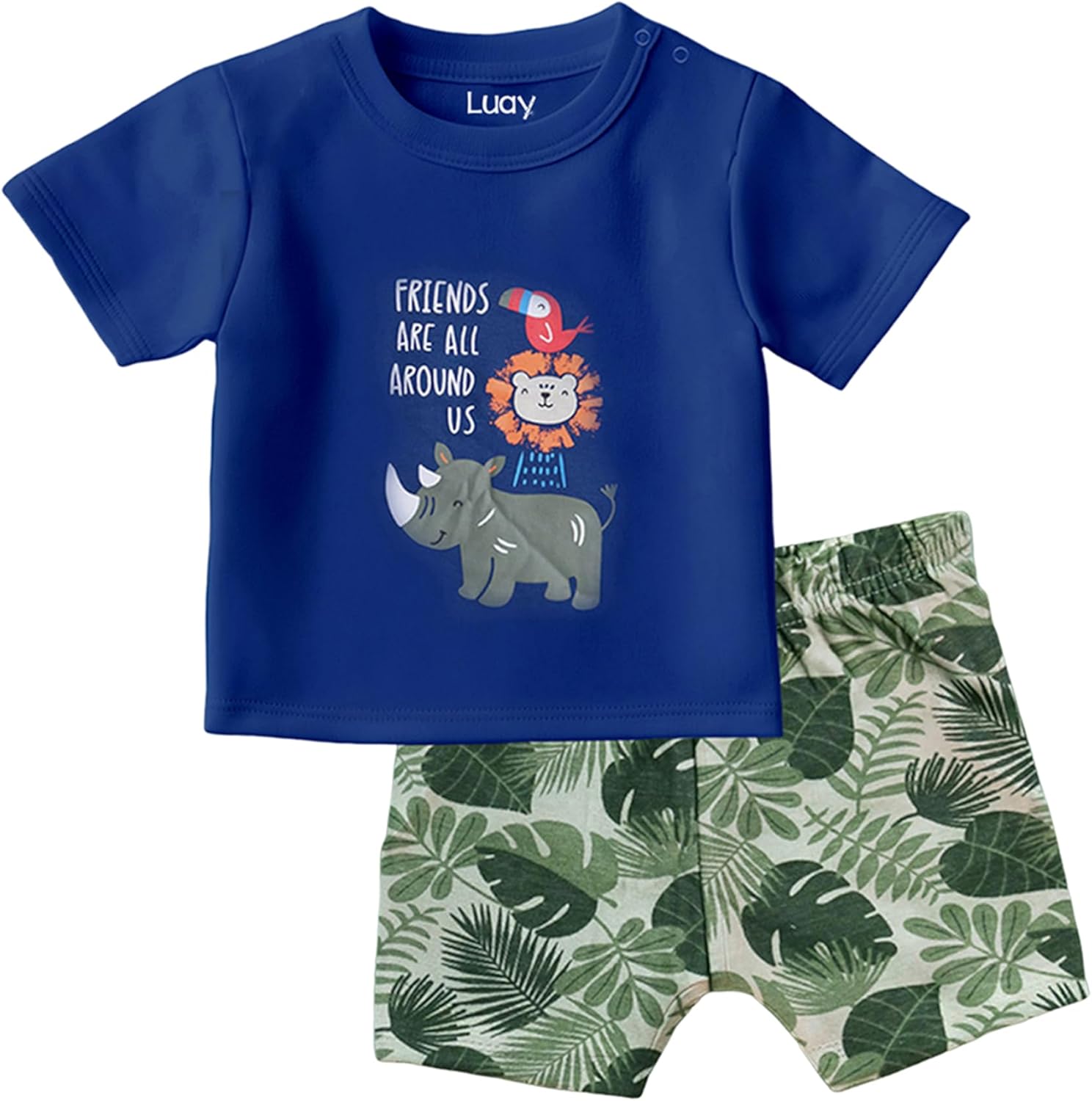 LUAY 100% Bamboo Based Baby Boy & Girls Clothing Set Short Sleeve Kids Clothes Boys & Girls Toddler Short Set. 2 LUAY 100% Bamboo Based Baby Boy & Girls Clothing Set Short Sleeve Kids Clothes Boys & Girls Toddler Short Set. - الصورة 2