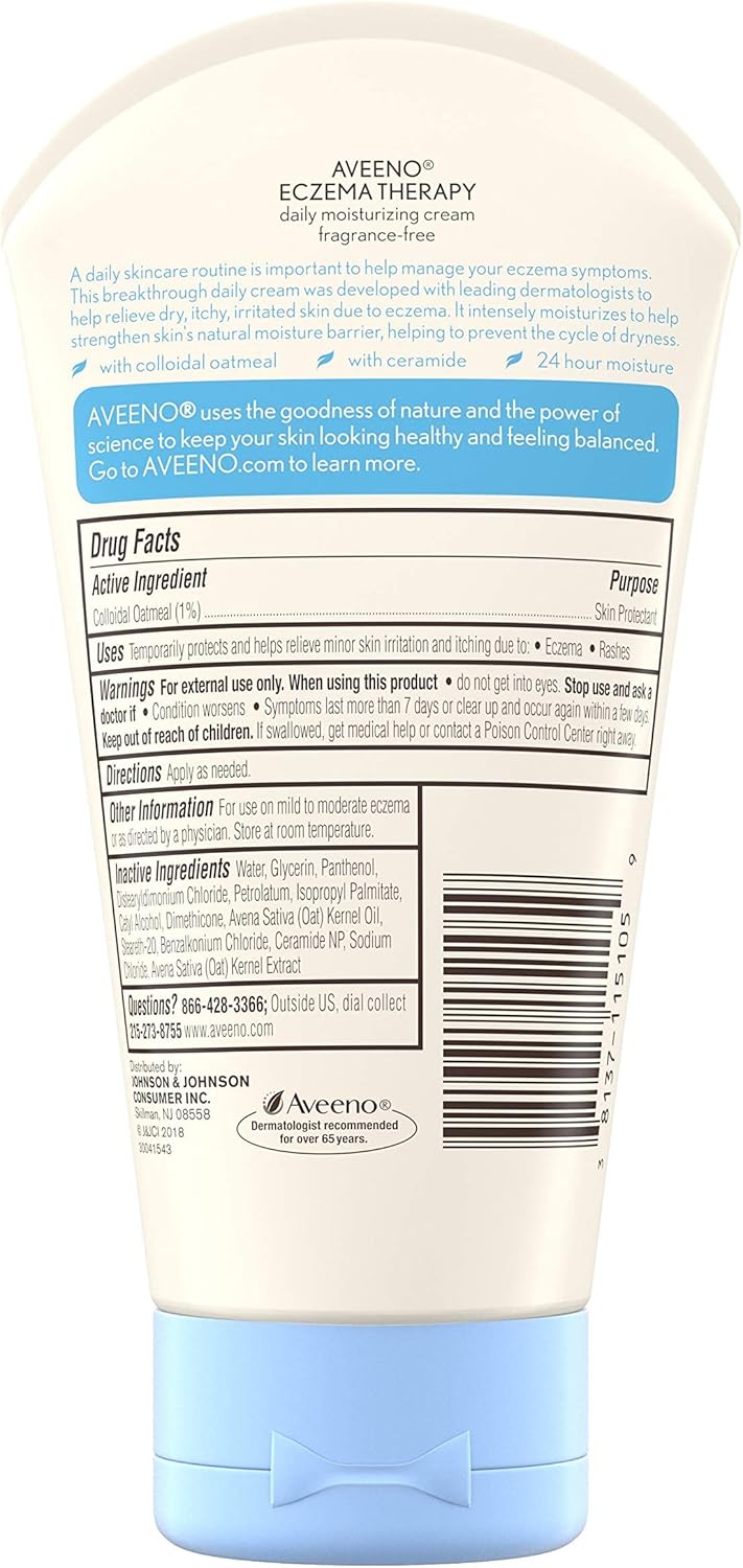 Aveeno Baby Eczema Therapy Moisturizing Cream, 5 Ounce 2 Aveeno Baby Eczema Therapy Moisturizing Cream, 5 Ounce - الصورة 2