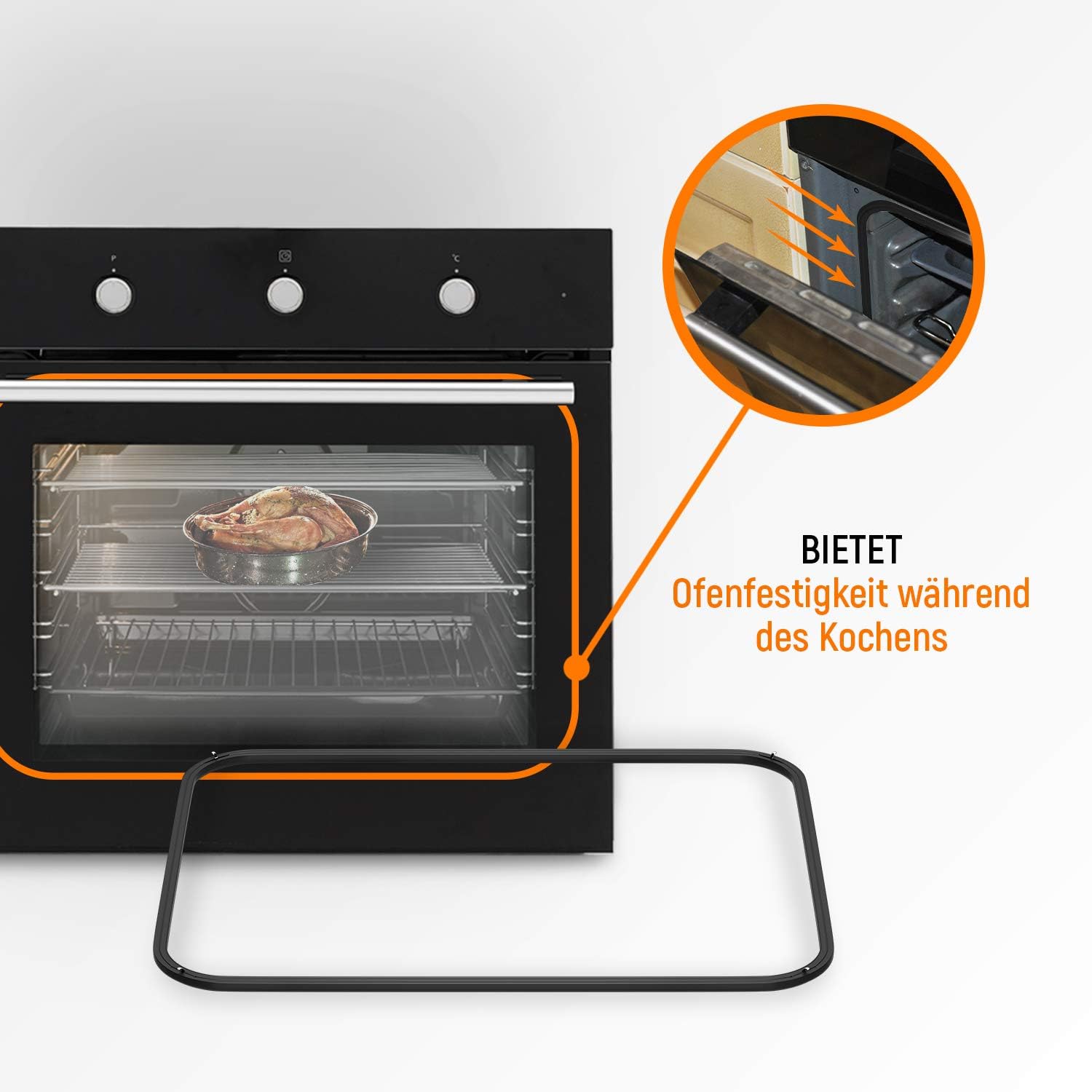 Door Seal Replacement for Ariston C00081579 Rubber Seal Door Rubber Oven Seal All-round with 4 Hooks Oven Door Seal Frame Seal Accessories for Oven/Oven/Cooker 6 Door Seal Replacement for Ariston C00081579 Rubber Seal Door Rubber Oven Seal All-round with 4 Hooks Oven Door Seal Frame Seal Accessories for Oven/Oven/Cooker - الصورة 6