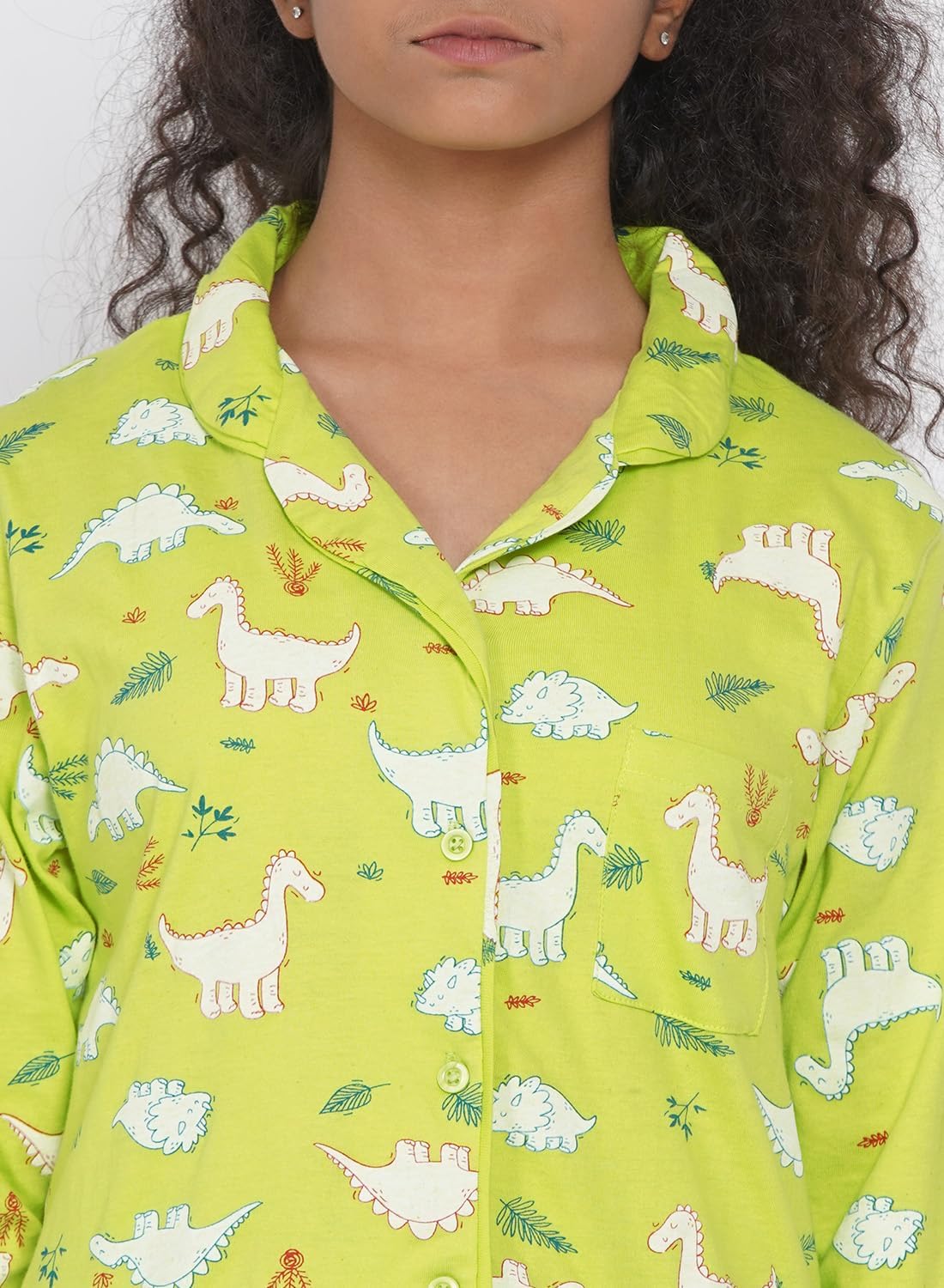 Lauren Smith Girl's Pajama Set Long Sleeve Buttoned Top with pants 2 Piece Printed Sleepwear Cotton Teen Girls Soft Pjs Lounge Set Kids nightwear sets 3 Lauren Smith Girl's Pajama Set Long Sleeve Buttoned Top with pants 2 Piece Printed Sleepwear Cotton Teen Girls Soft Pjs Lounge Set Kids nightwear sets - الصورة 3