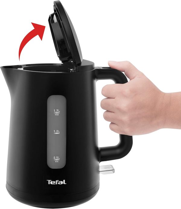 ⁦Tefal Principio Select KO2008 Kettle, 2400 W, 1.7 L Water Tank, with Automatic On/Off Switch, Anti-Limescale Filter, Matte Black⁩ - الصورة ⁦5⁩