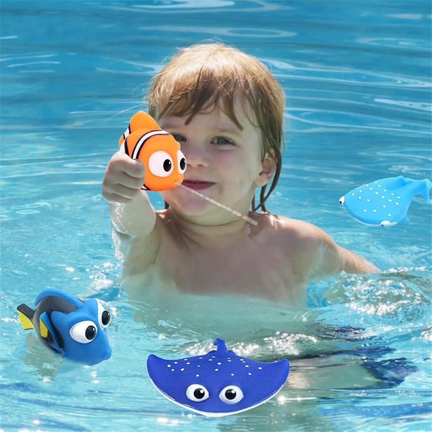 Andanna 8pcs Multicolor Sea Life Baby Bath Toys, Ages 6-18 Months, PVC Material, Squirting Water Toys for Kids Bathtub & Pool, Includes Turtle, Dory, Shark & More 8 Andanna 8pcs Multicolor Sea Life Baby Bath Toys, Ages 6-18 Months, PVC Material, Squirting Water Toys for Kids Bathtub & Pool, Includes Turtle, Dory, Shark & More - الصورة 8