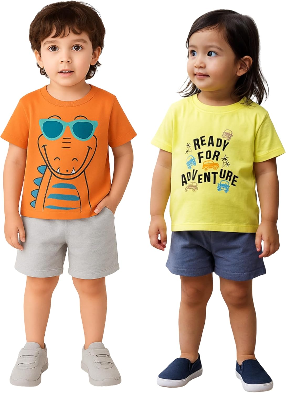 LUAY 100% Organic Cotton Baby Boy & Girls Clothing Set Short Sleeve Kids Clothes Boys & Girls Toddler Short Set Cute Animal Print Combo Pack Of 2 Top and Shorts Outfit For New born 1 LUAY 100% Organic Cotton Baby Boy & Girls Clothing Set Short Sleeve Kids Clothes Boys & Girls Toddler Short Set Cute Animal Print Combo Pack Of 2 Top and Shorts Outfit For New born