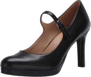 Naturalizer Women's Talissa Mary Janes Pump Black Leather 5, 35.5 EU