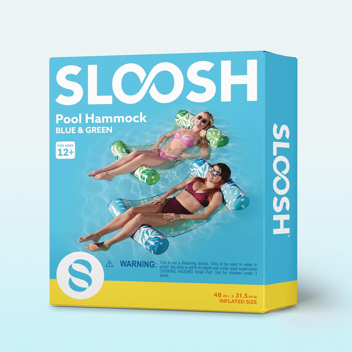 Sloosh 2 Packs Hammock Pool Floats Adults, 4-in-1 Multi-Purpose Inflatable Pool Floats PVC Water Hammock Lounge Floaties 9 Sloosh 2 Packs Hammock Pool Floats Adults, 4-in-1 Multi-Purpose Inflatable Pool Floats PVC Water Hammock Lounge Floaties - الصورة 9
