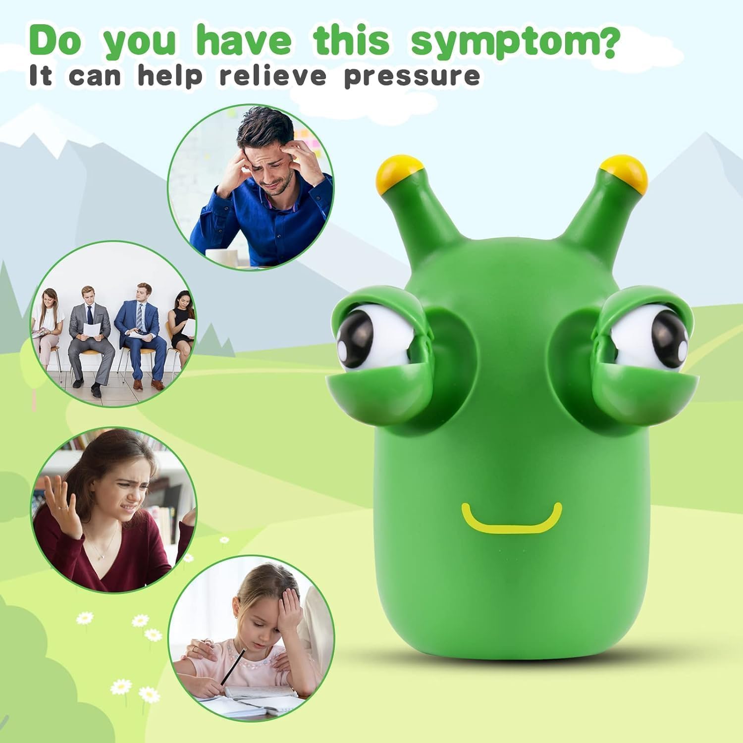 Montchi Green Bug Squeeze Toys, Funny Grass Eyes Popping Out Toys, Kids Sensory Fidget Toys, Eyeball Bouncing Toys, Fidget Slug Pop-it Toys for Toddlers Kids Adults Autism and ADHD 9 Montchi Green Bug Squeeze Toys, Funny Grass Eyes Popping Out Toys, Kids Sensory Fidget Toys, Eyeball Bouncing Toys, Fidget Slug Pop-it Toys for Toddlers Kids Adults Autism and ADHD - الصورة 9