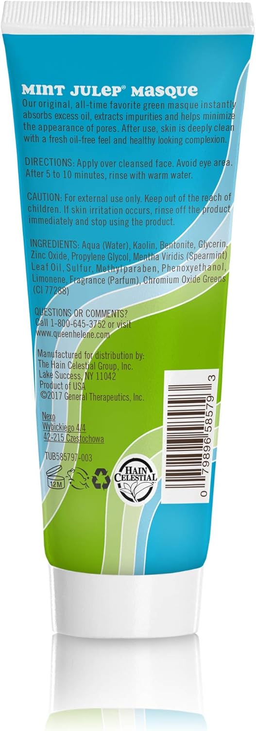 QUEEN HELENE Masque Mint Julep 8 oz, for Smoothening 2 QUEEN HELENE Masque Mint Julep 8 oz, for Smoothening - الصورة 2