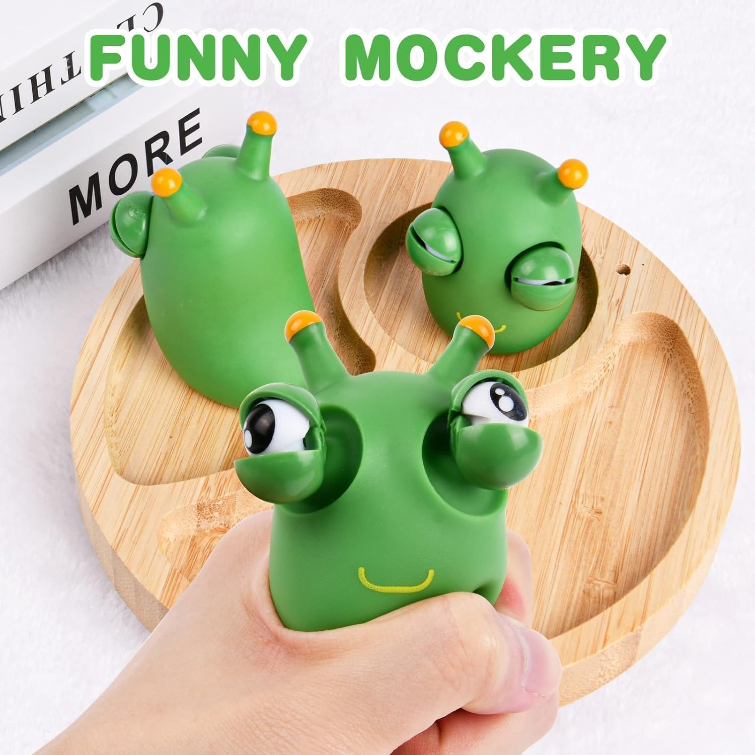 Montchi Green Bug Squeeze Toys, Funny Grass Eyes Popping Out Toys, Kids Sensory Fidget Toys, Eyeball Bouncing Toys, Fidget Slug Pop-it Toys for Toddlers Kids Adults Autism and ADHD 7 Montchi Green Bug Squeeze Toys, Funny Grass Eyes Popping Out Toys, Kids Sensory Fidget Toys, Eyeball Bouncing Toys, Fidget Slug Pop-it Toys for Toddlers Kids Adults Autism and ADHD - الصورة 7