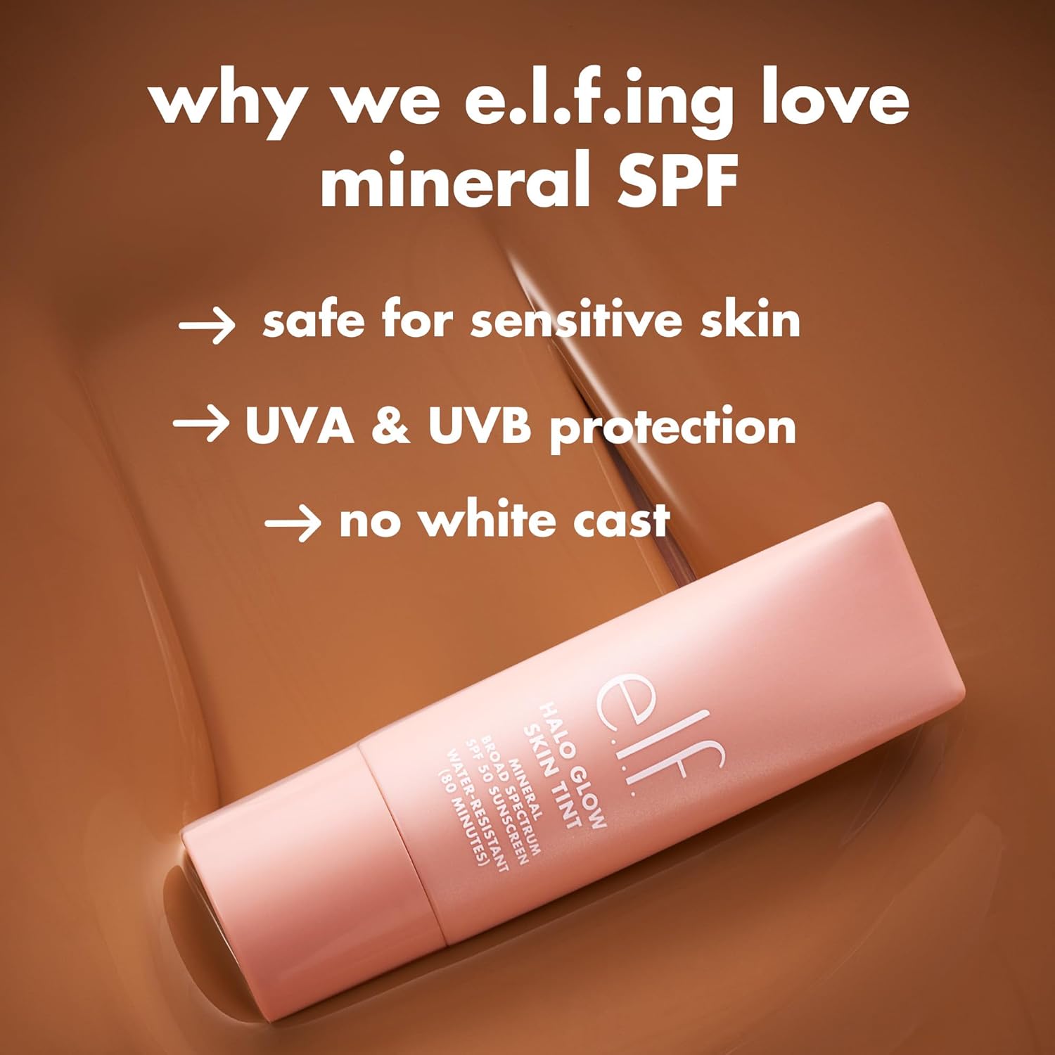 e.l.f. Halo Glow Skin Tint SPF 50, Tinted Moisturizer For Light, Buildable Coverage, Creates A Natural Glow, Vegan & Cruelty-Free, 5 Light Warm 3 e.l.f. Halo Glow Skin Tint SPF 50, Tinted Moisturizer For Light, Buildable Coverage, Creates A Natural Glow, Vegan & Cruelty-Free, 5 Light Warm - الصورة 3