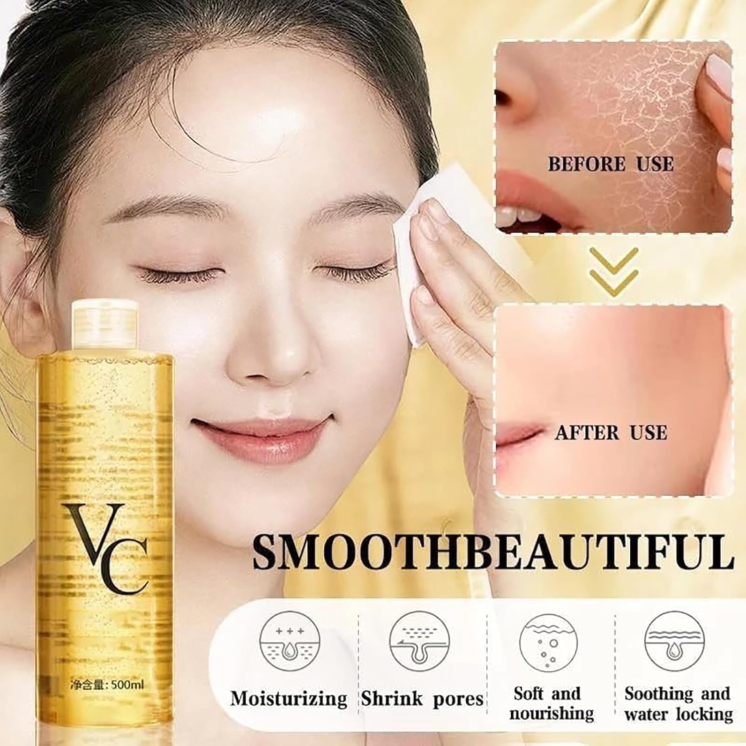 Vc Toner Intensive Brightening, Vitamin C Moisturizing Toner, Vc Toners, Refreshing Texture Easy To Absorb Leaving Skin Hydrated And Shiny (1PC) 2 Vc Toner Intensive Brightening, Vitamin C Moisturizing Toner, Vc Toners, Refreshing Texture Easy To Absorb Leaving Skin Hydrated And Shiny (1PC) - الصورة 2