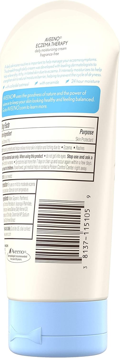 Aveeno Baby Eczema Therapy Moisturizing Cream, 5 Ounce 5 Aveeno Baby Eczema Therapy Moisturizing Cream, 5 Ounce - الصورة 5