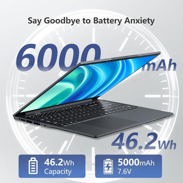 ⁦2025 17.3 Inch Laptop, 16GB DDR4 512GB SSD Gaming Laptop, Celeron N150 (4C/4T, Up to 3.6GHz) Laptop Computer, WiFi 5 BT 4.2, Backlit Keyboard, 6Hr Battery, USB 3.0, HDMI, Win 11 Pro Business Laptop⁩ - الصورة ⁦8⁩