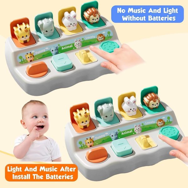 ⁦BOOM Interactive Pop up Toys,Educational Montessori Cause and Effect, Developmental Educational Toy Suitable forfor Toddlers 1 2 3,Interactive Sensory Toys for Babies Aged 18 Months and Above (white)⁩ - الصورة ⁦3⁩